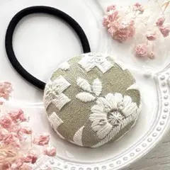 超お買い得♡リバティとインド刺繍 大きめくるみボタン(38ミリ) 豪華3