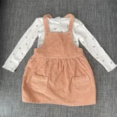 ネクスト　コーデュロイワンピース　花柄ロンパース　セット