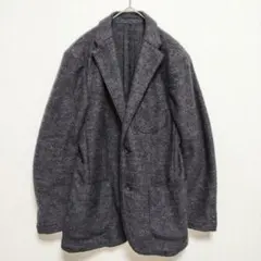【ユニクロ】 UNIQLO テーラードジャケット 毛混 カジュアル グレー M