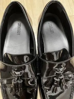 ZARA MAN タッセルローファー ブラックのサムネイル