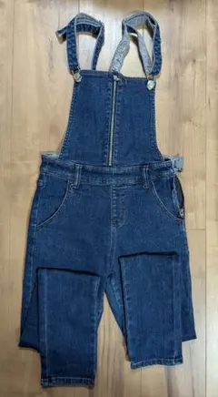 ラブトキシックLovetoxic濃紺デニムオーバーオール 145-155Mサイズ