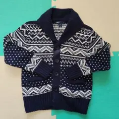 GAPKidsギャップキッズ カウチン カーディガン 120cm ネイビー