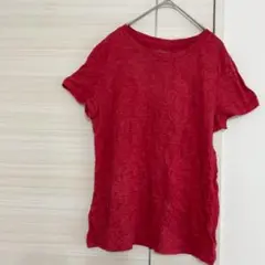 赤 クルーネックTシャツ 【M】霜降り 半袖Tシャツ