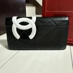 正規品　シャネル CHANEL 財布 長財布 カンボンライン 人気ホワイト