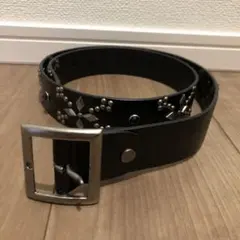 GU MIHARAYASUHIRO スタッズベルト 黒 レザー - メルカリ