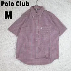 Polo Club ポロクラブ ギンガムチェック 半袖シャツ ボタンダウン M
