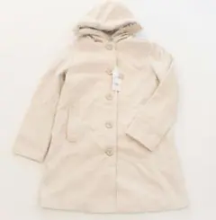 セール★新品未使用【アースミュージック】Ｓサイズ フードファー付コートベージュ