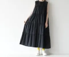 Gymphlex ジムフレックス スリーブレス ティアードドレス ワンピース