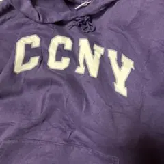 Champion CCNY フード付きパーカー XL パープル