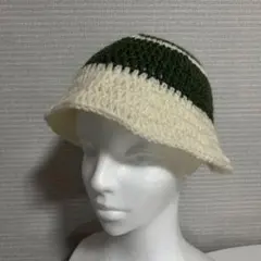 ニットハット バケハ　ハンドメイド