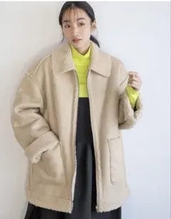 リバーシブルボアZIPブルゾン