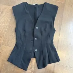 ザラ　ジレ　s 黒　ブラック