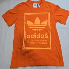 adidas トレフォイル Tシャツ オレンジ XS
