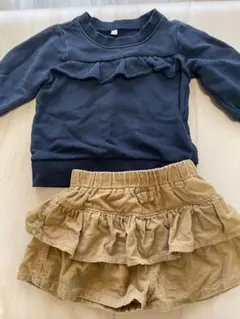 フリルトレーナー　長袖　+ ショートパンツ　セット