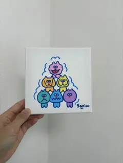 【ネコチャンタワー】イラスト アート Sanico