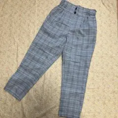 GU チェック柄 ロングパンツ 130