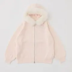 【NICE CLAP】マシュマロフェイクファーパーカー ピンク