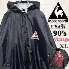 90s USA製 lecoqsportif ナイロンジャケット コーチジャケット