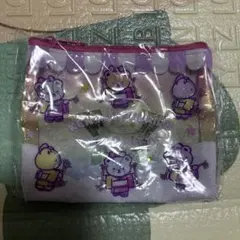 ガチャガチャ マツケンサンバ×ハローキティ クリアラメポーチ