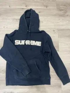 Supreme ネイビー フード付きパーカー