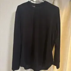 ヒートテックXXLウールブレンドクルーネックTマメクロゴウチユニクロ黒