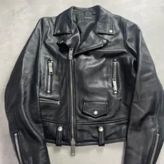 極美品 JOURNAL STANDARD 羊革ラムレザー　ダブルライダース 黒M