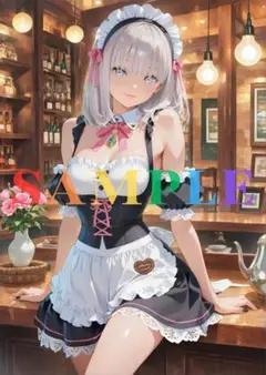 AIイラスト かわいい 美女 A4オリジナルポスター 高光沢 BFF0606