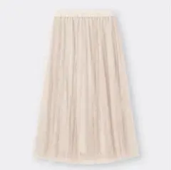 GU レースプリーツロングスカート