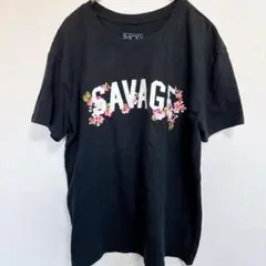 早い者勝ち✨️ブラック Tシャツ Sサイズ 半袖Tシャツ プリント 花柄