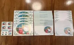 ハローキティ 郵便局　レターセット& ハガキセット