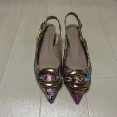 SHEIN ローヒール　ストラップパンプス