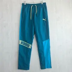 PUMA プーマ ウーブンパンツ M 裏トリコット くすみブルー