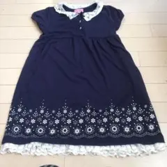 【USED】マザーズウェイの紺のワンピース♪size130cm。