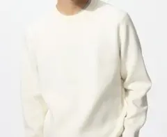 UNIQLOウォッシャブルセーター　ユニセックスsホワイトguメンズレディース