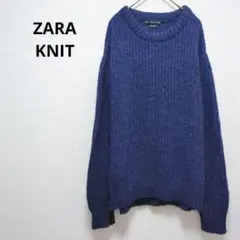 2009【ZARA】ザラ　長袖クルーネックニット　セーター　ウール混　秋冬