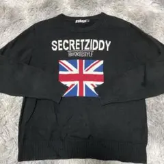 ZIDDY ユニオンジャック ニット トレーナー ブラック　Mのサムネイル