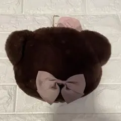 青木美沙子m♡petit クマさんフェイクファー ポーチ☆ブラウン☆ 新品