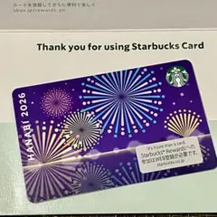 Starbucks Card スターバックスカード　PIN未削り 2026花火のサムネイル