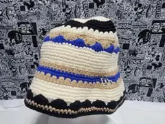 バケットハット 多色ストライプデザイン