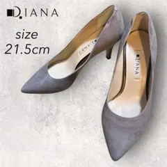 希少サイズ ダイアナ 21.5cm パンプス スエード グレー 17247 通勤