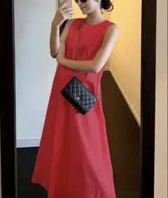 みき様タグ付き KOBE LETTUCE Aラインコットンタッチワンピース L