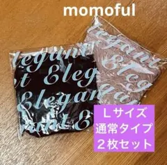 【正規品】吸水ショーツ 2枚セット 黒 ピンク レースＬモモフル momoful