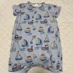 nextネクストベビー 半袖ロンパース ブルー ヨット柄 マリン