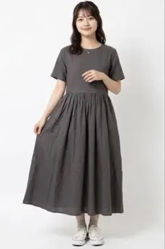 新品タグ付き未使用品【ABITOKYO】コットンコンビネーションフレアワンピースのサムネイル