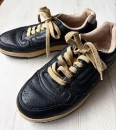 VANS V-4141 レザースニーカー 黒×ベージュ 26.5cm