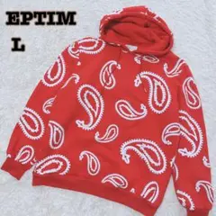 EPTM エピトミ ペイズリーパーカー フーディー 発泡 オーバーサイズ L 赤