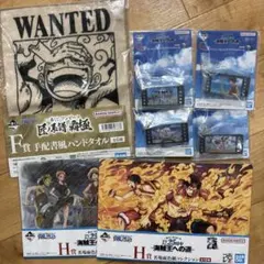 一番くじ ワンピース グッズセット タオル アクリルチャーム 色紙