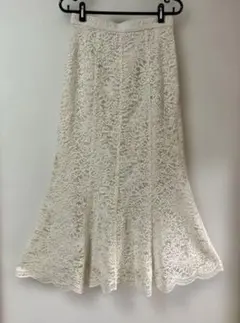 ボーテドオペーク レース フレアーマーメイドスカート ホワイト 38 レディース