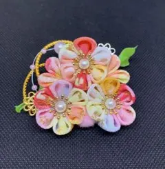 つまみ細工飾り ベビーバンド可能  お食い初め・初節句・お正月・卒園式・卒業式