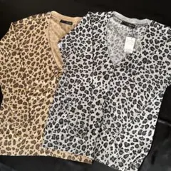 未使用　22 OCTOBRE ヒョウ柄 長袖カーディガン 2枚